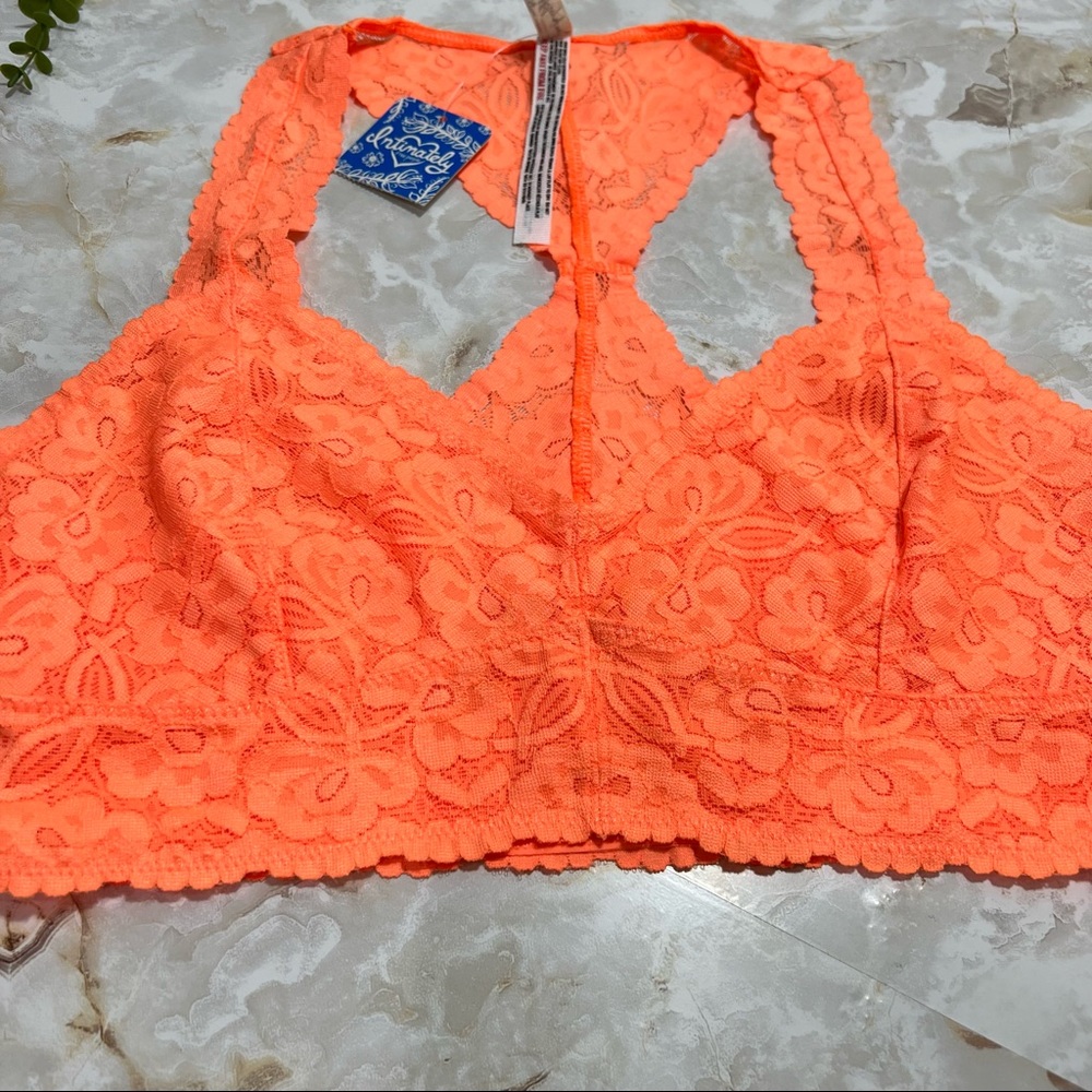 Free People Intimately Galloon Lace Racerback Bralette Size Small - Picture 5 of 9